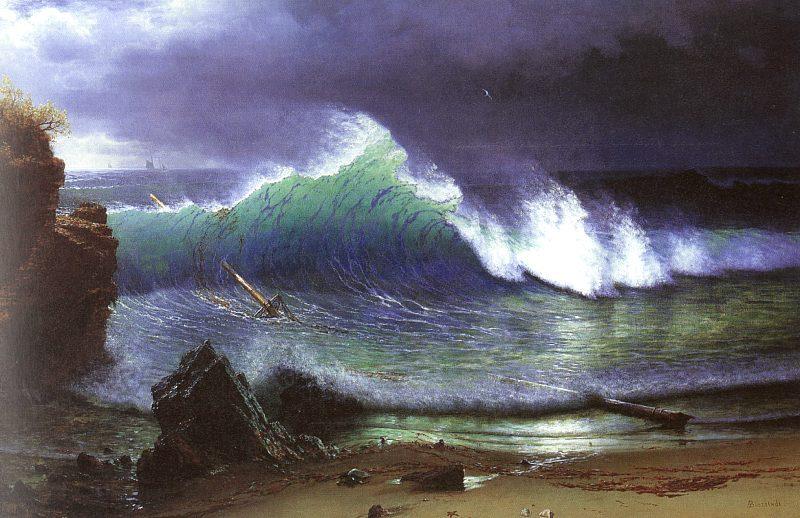 Albert Bierstadt The Shore of the Turquoise Sea Germany oil painting art